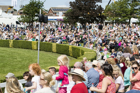 Harrogate, North Yorkshire, UK. 15th July, People enjoying the Great Yorkshire Show15th July, 2015 at Harrogate in North Yorkshire, Englandのeditorial素材