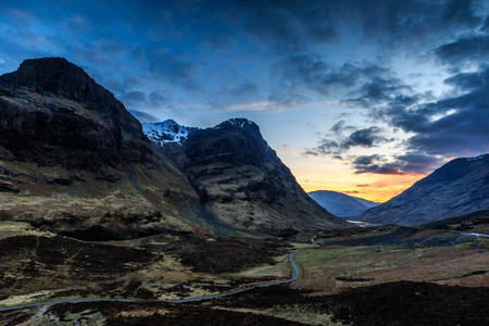 Glencoe sunset , Scotland UK.の写真素材