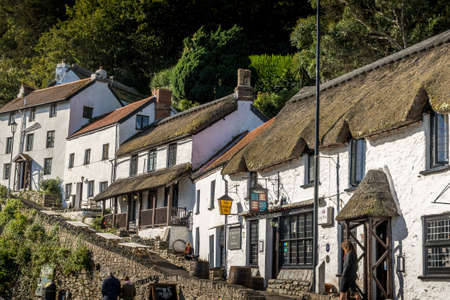 Coastal village of Lynmouth Exmoor National Park, Devon, UKの写真素材