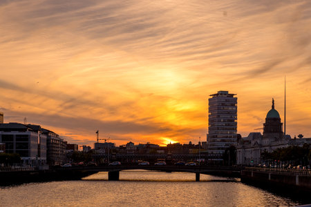 A beautiful sunset in Dublin Ireland