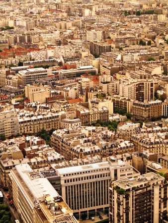 Aerial view of a Parisian neighbourhood の写真素材