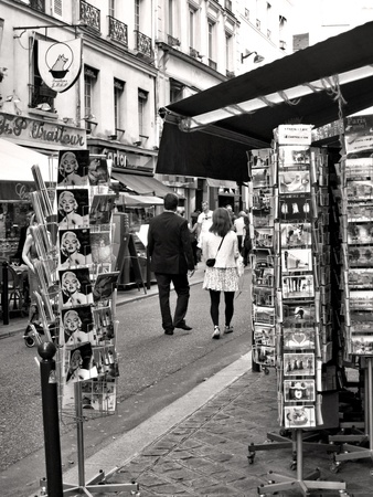 Tourists having a stroll at Rue Cler, Parisのeditorial素材