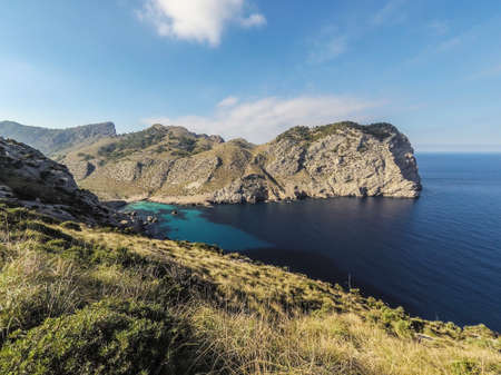beautiful landscape at coast near Cap Formentor, Majorcaの写真素材