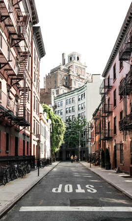 New York City, NY, USA 05.29.2016 Street in Greenwich Village, Manhattanのeditorial素材