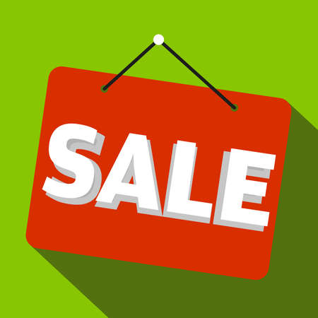 Red SALE sign on green background vector illustrationのイラスト素材
