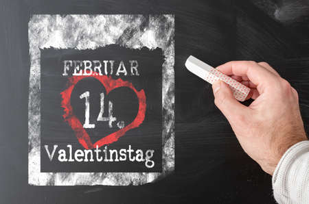 valentines day on february 14th reminder on blackboard