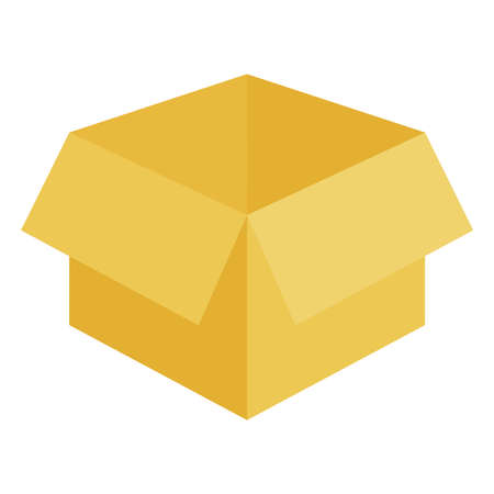 simple open cardboard box or parcel icon vector illustrationのイラスト素材