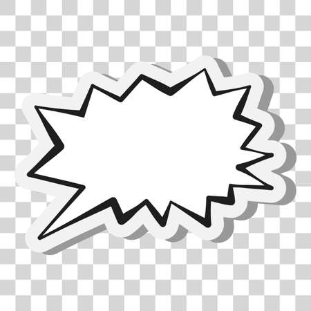 comic speech bubble or speech balloon on transparent background vector illustrationのイラスト素材