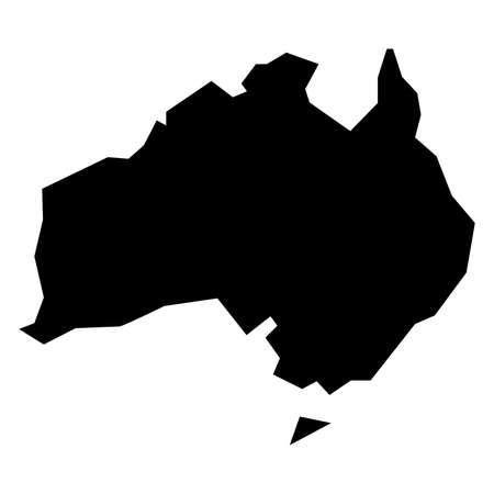 rough silhouette of Australian continent isolated on white vector illustrationのイラスト素材