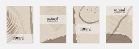 set of abstract modern natural background templates for posters, flyers, brochures vector illustrationのイラスト素材