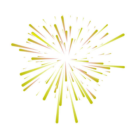 colorful fireworks vector illustration isolated on whiteのイラスト素材