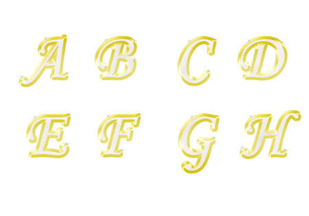 Golden lettersの写真素材