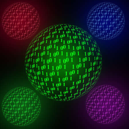 Color Binary Spheresの写真素材