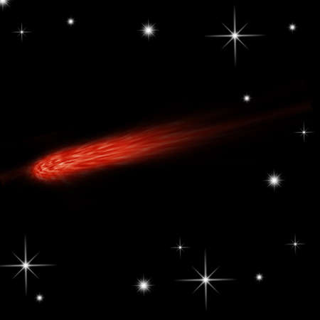 Comet in spaceの写真素材