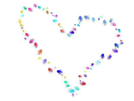 palm heartの写真素材