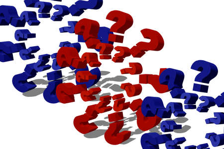 3d question markの写真素材
