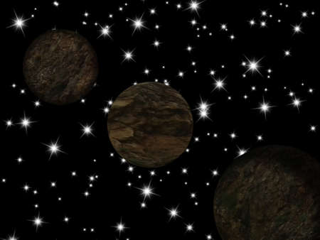 Planets in spaceの写真素材