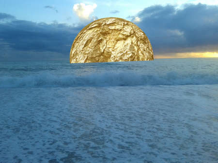 Planet and seaの写真素材