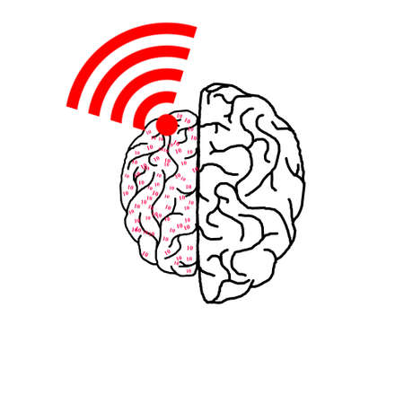 Internet effect to the brainの写真素材