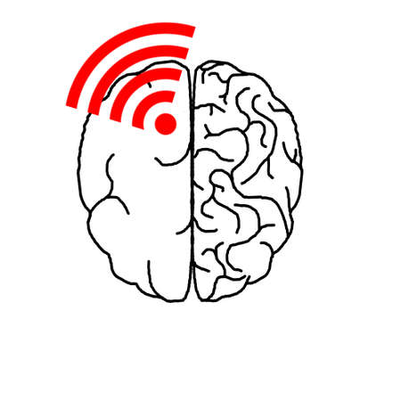 Internet effect to the brainの写真素材