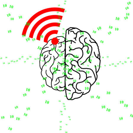 Internet effect to the brainの写真素材