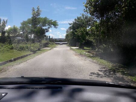 road to villageの写真素材