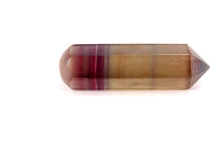 Healing crystal wand isolated on white