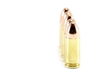 9mm bullets lined up