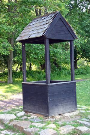 An old well located in Morristown, NJの写真素材
