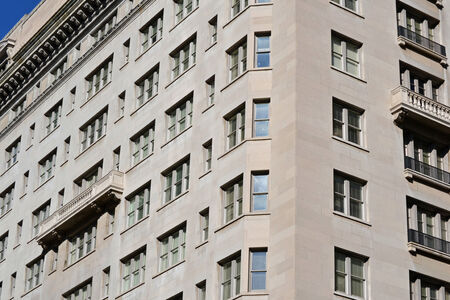 An old concrete office building in Philadelphia, Pennsylvaniaのeditorial素材