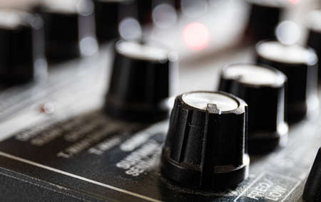 Knobs on a control panel for special sound effects