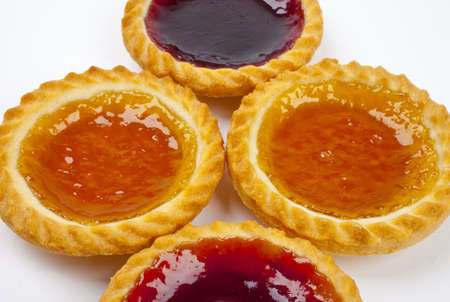 Strawberry and Lemon Jam Tarts.の写真素材