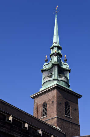 The historic All Hallows-by-the-Tower situated in Tower Hill, London.  Founded in 675, it is the oldest church in London.の写真素材