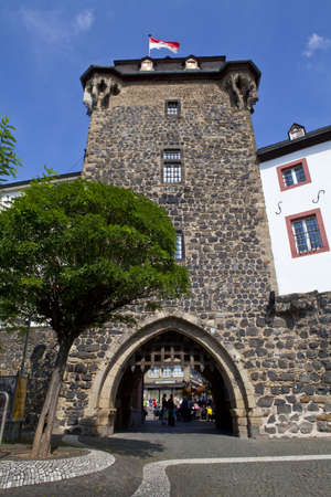 Rheintor Gate in Linz am Rhein in Germanyのeditorial素材