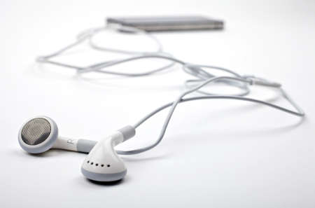 Music Player and Earphonesの写真素材