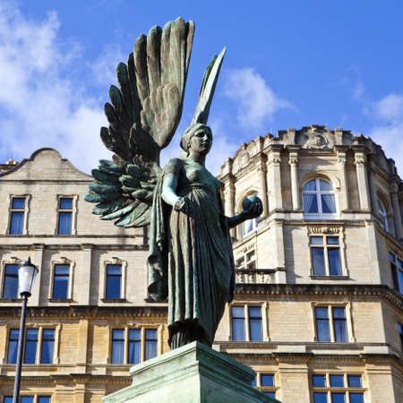 Angel From Edward VIIs Memorial in Parade Gardens in Bathの写真素材