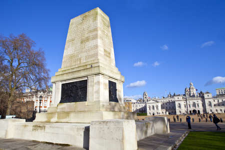 Guards Memorial and Horse Guards Parade in London.のeditorial素材