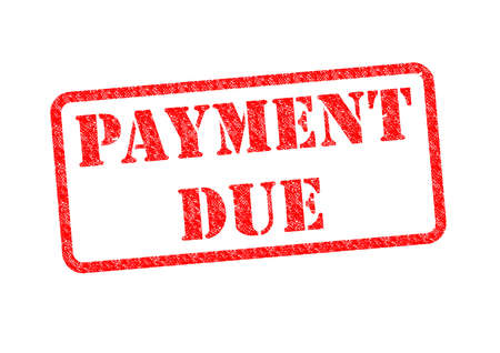 PAYMENT DUE Rubber Stampの写真素材