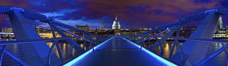 St  Pauls Cathedral and the Millennium Bridgeの写真素材