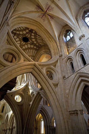 The magnificent Wells Cathedral in Somerset のeditorial素材