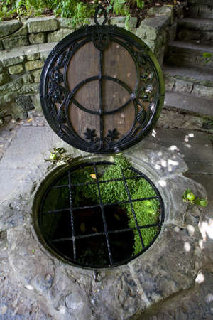 The historic Chalice Well in Glastonbury の写真素材