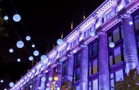The London Christmas lights on Oxford Street.のeditorial素材