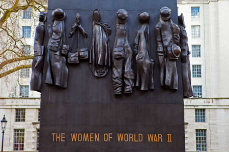 The Monument to the Women of World War Two in Whitehall, London.のeditorial素材