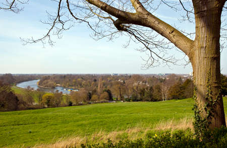 The beautiful view from Richmond Hill in Richmond Upon Thames, Greater London.の写真素材