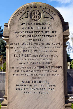The grave of Eleanor Rigby  her name can be seen about halfway down  in the church yard of St ...