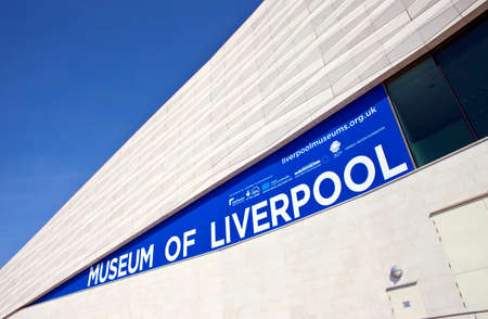 The modern architecture of the Museum of Liverpool.のeditorial素材