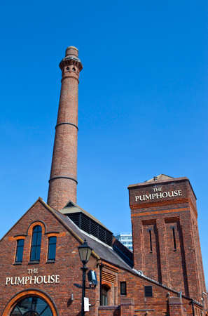 The Pumphouse situated on Albert Dock in Liverpool, England のeditorial素材