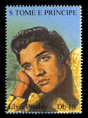 S. TOME E PRINCIPE - CIRCA 2005: Postage Stamp from S. Tome E Principe featuring a portrait of...