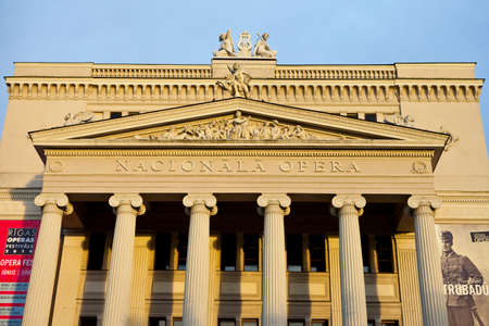The magnificent Latvian National Opera House in Riga のeditorial素材