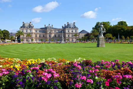 The magnificent Luxembourg Palace in the Jardin du Luxembourg in Paris, France.のeditorial素材